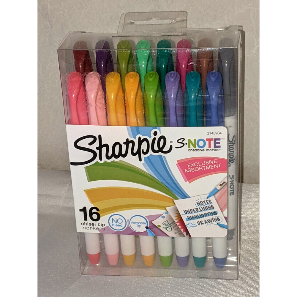 Sharpie S-Note 16 ct Chisel Tip Highlighters 2-in-1 Precise & Broad Lines